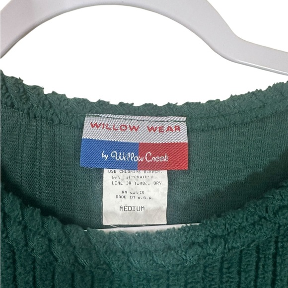 Vintage Women’s | Willow Wear | Womens Emerald Green Long Sleeve Cropped Sweater - Picture 3 of 4